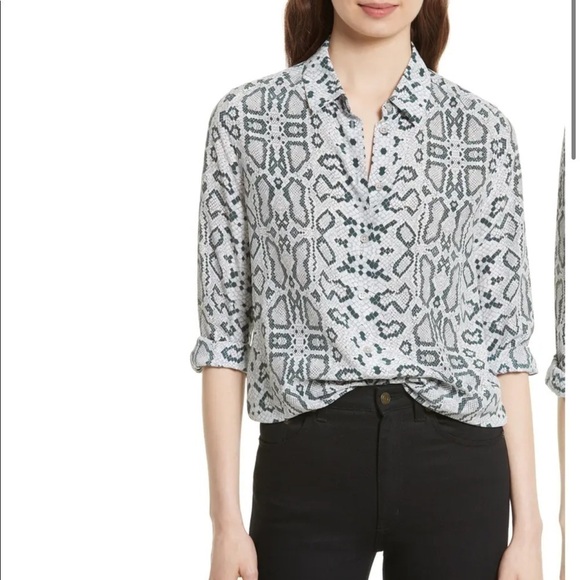 Equipment Essential Python Print Silk Shirt size small - Picture 1 of 16